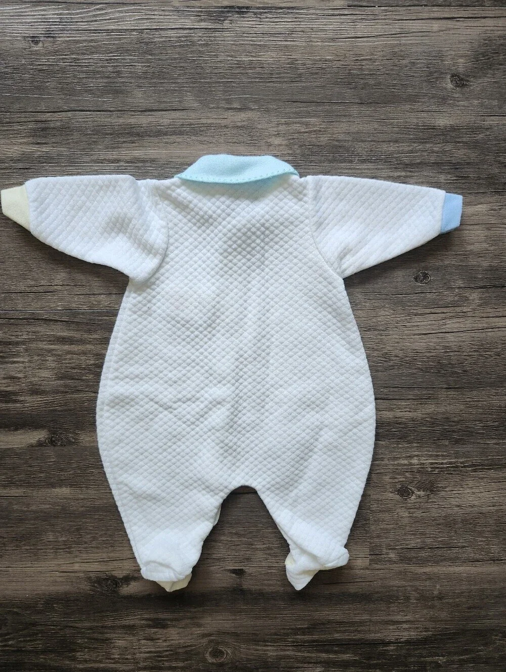 Vintage 90s Cuddle Time Unisex Baby Quilted One Piece Romper
